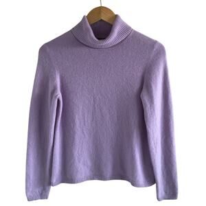 Esperanto Cashmere Turtleneck Sweater 100% Mongolian Cashmere Lavender Med
